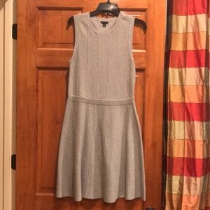 Gray, sleeveless sweater dress